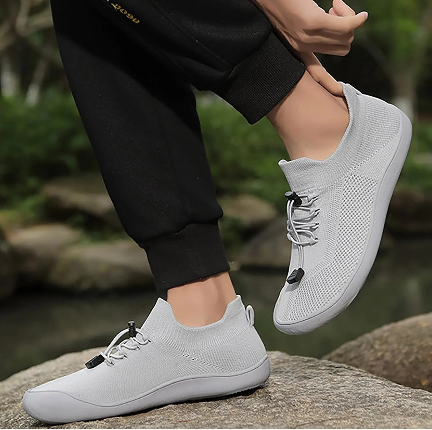 Men's Casual Dress Oxfords Shoes Breathable Knit Womens Tennis Shoes Comfort Women's Casual Shoes Wedge Sneakers Platform Tennis Shoe Casual Loafers