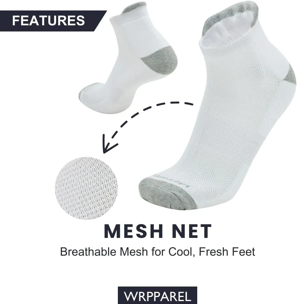 Men's Cushion Ankle Socks, 6 Pairs – Breathable, Moisture-Wicking, Comfortable Casual Socks