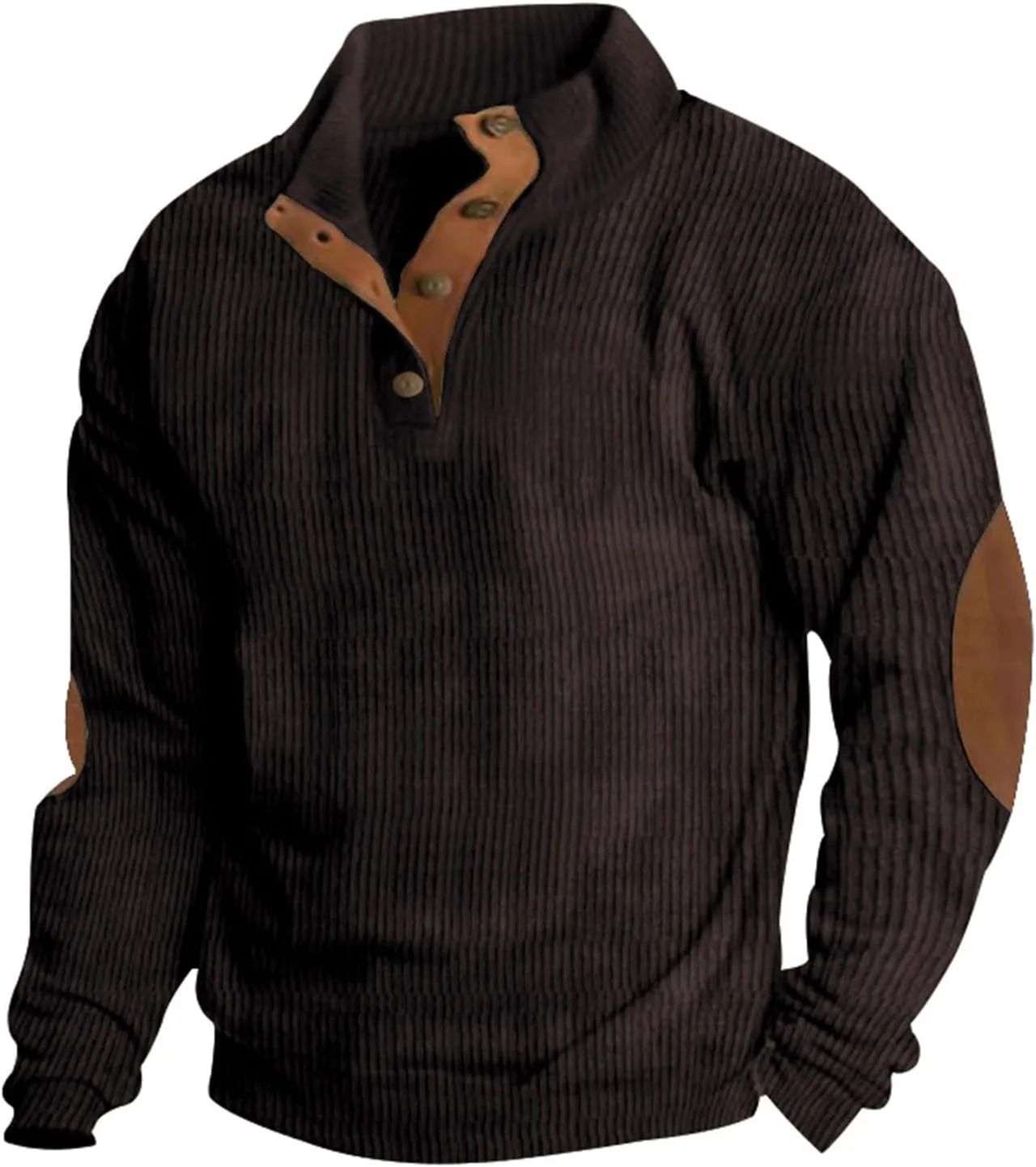 Men's Fashion Sweatshirt Casual Long Sleeve Standing Collar Sweater Lightweight Fall Winter Sweatshirts