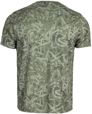 Men's Graffiti Allover Print Tennis Crew Olivine