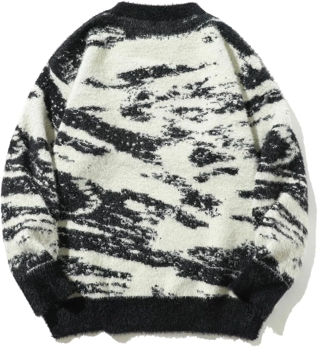 Men's Graffiti Graphic Sweaters Crewneck Long Sleeves Regular Fit Soft Pullovers