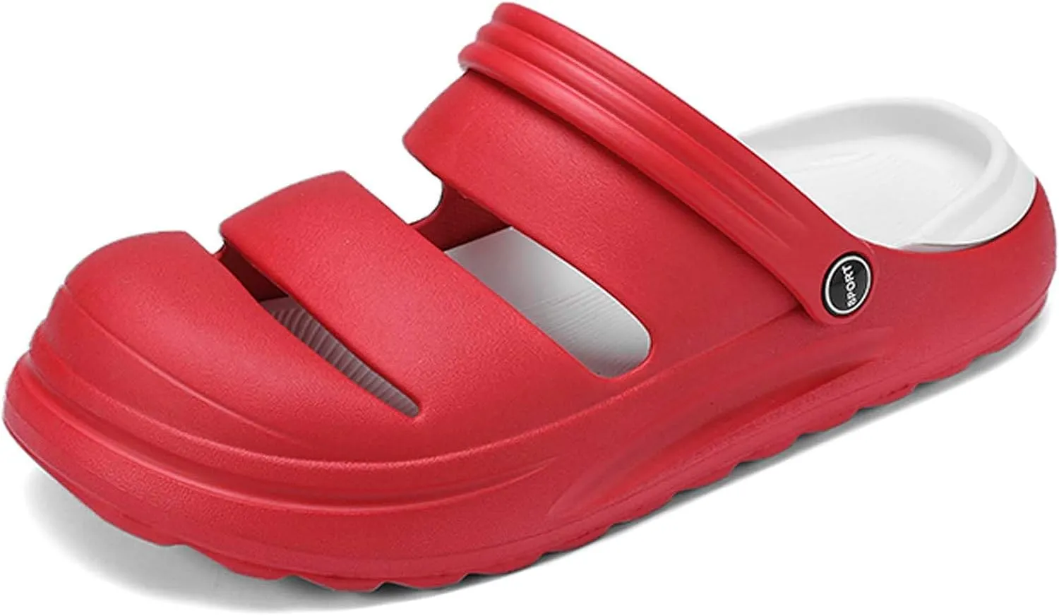 Men's Graffiti Toe Closed Shallow Breathable Beach Water Shoes, Lightweight Casual Anti Slip Chef Shoes, Wide Casual Garden Shoes, Lightweight Comfortable Walking Shoes