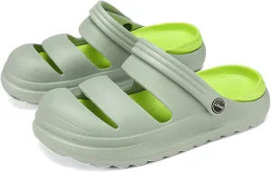 Men's Graffiti Toe Closed Shallow Breathable Beach Water Shoes, Lightweight Casual Anti Slip Chef Shoes, Wide Casual Garden Shoes, Lightweight Comfortable Walking Shoes