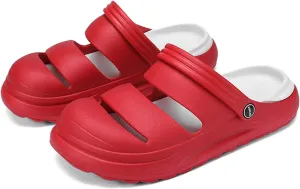 Men's Graffiti Toe Closed Shallow Breathable Beach Water Shoes, Lightweight Casual Anti Slip Chef Shoes, Wide Casual Garden Shoes, Lightweight Comfortable Walking Shoes