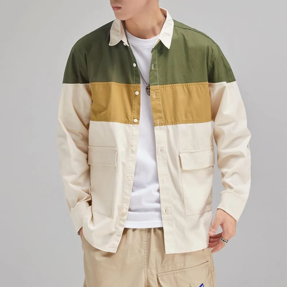 Men's Graphic Long Sleeves Shirts Breathable Cotton Relaxed Fit Casual Shirts