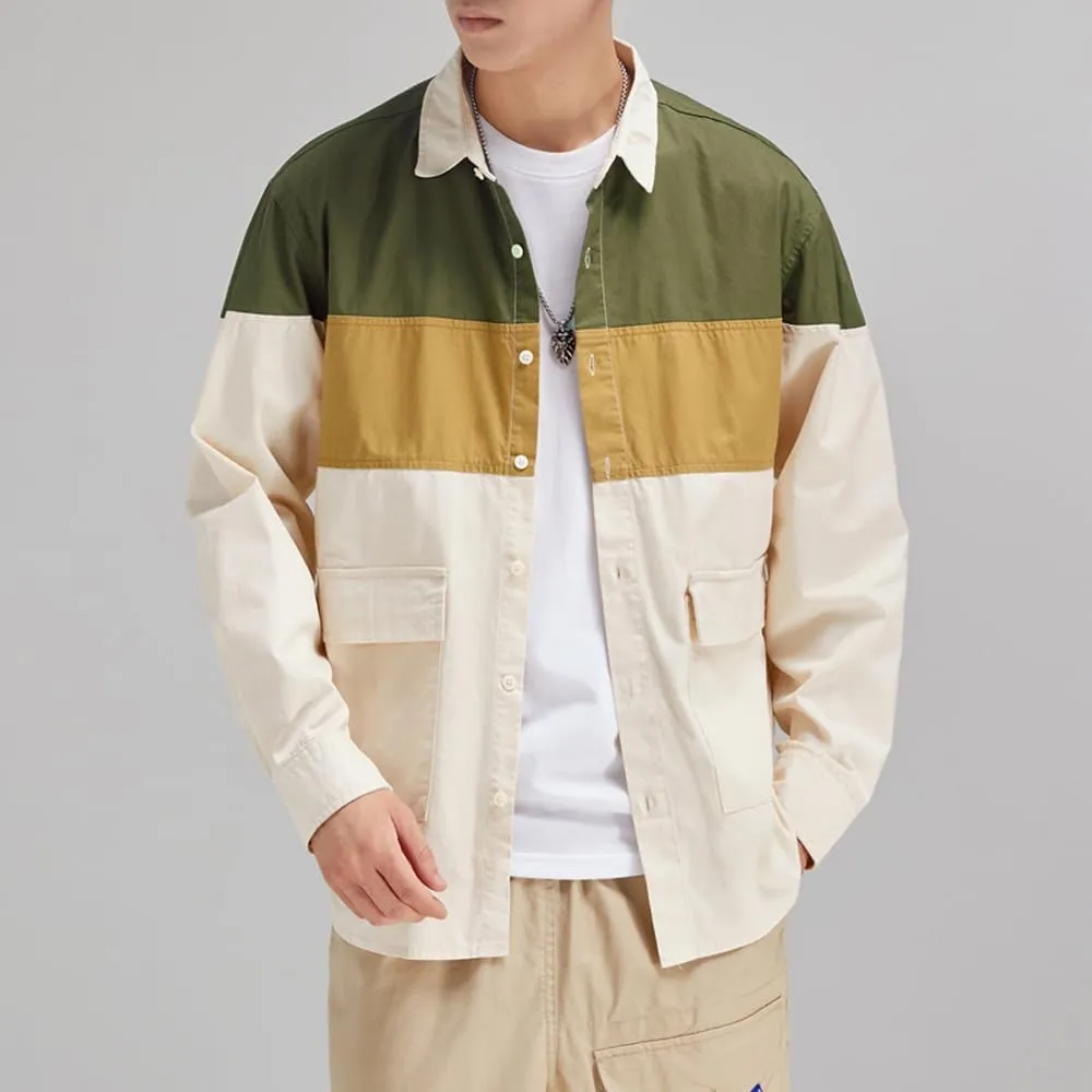 Men's Graphic Long Sleeves Shirts Breathable Cotton Relaxed Fit Casual Shirts