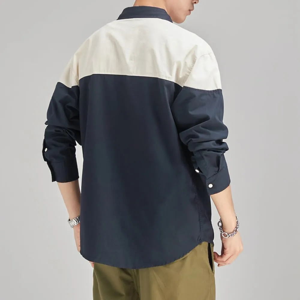 Men's Graphic Long Sleeves Shirts Breathable Cotton Relaxed Fit Casual Shirts