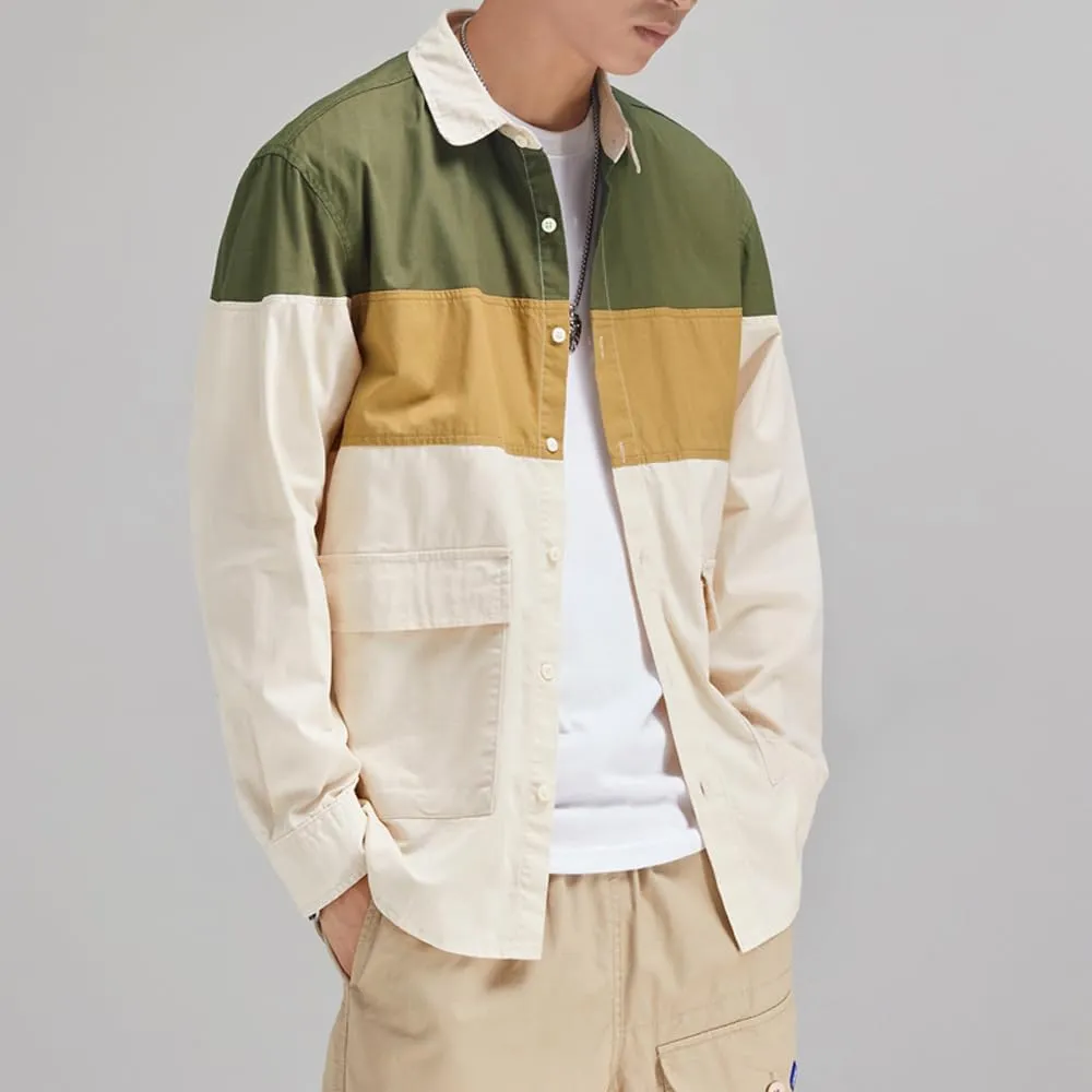 Men's Graphic Long Sleeves Shirts Breathable Cotton Relaxed Fit Casual Shirts