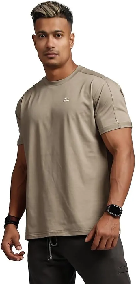 Men's Gym Running Casual Roll-up Sleeves Short Sleeve Crew Neck Wicking Breathable Fitness Muscle Athletic T-Shirts