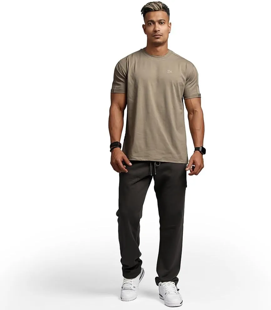 Men's Gym Running Casual Roll-up Sleeves Short Sleeve Crew Neck Wicking Breathable Fitness Muscle Athletic T-Shirts