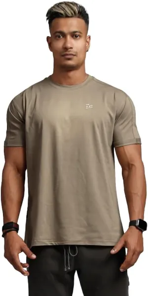 Men's Gym Running Casual Roll-up Sleeves Short Sleeve Crew Neck Wicking Breathable Fitness Muscle Athletic T-Shirts