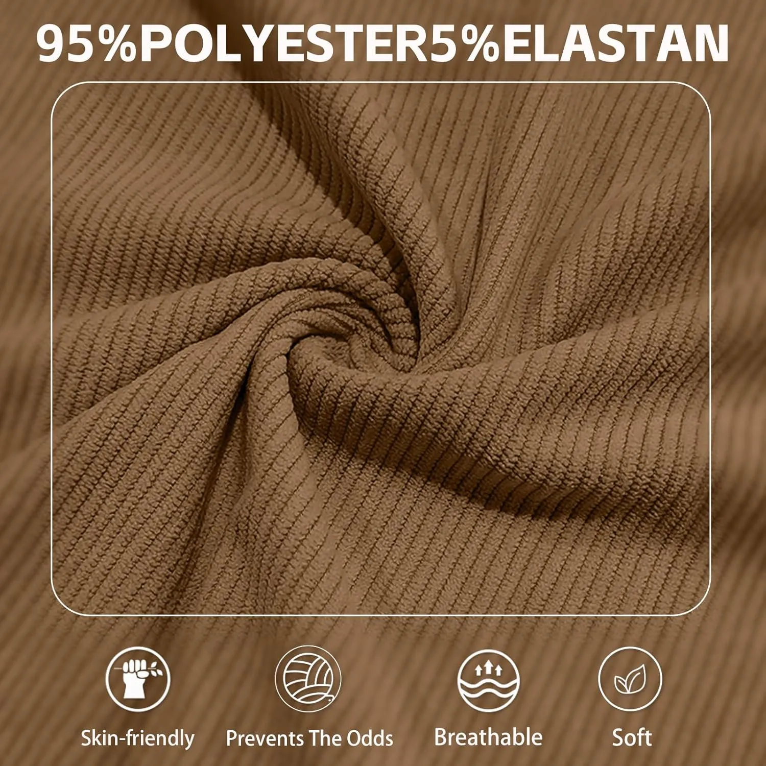 Men's Henley Shirts Corduroy Long Sleeve Button T-Shirt Casual Lightweight Pullover Shirt