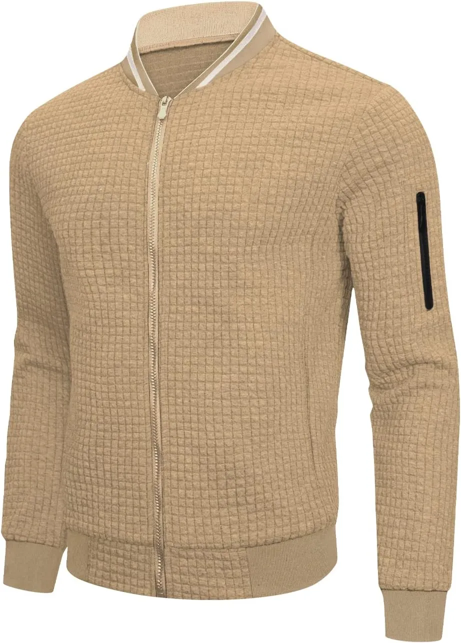 Mens Lightweight Jacket Casual Bomber Jacket Varsity Coat