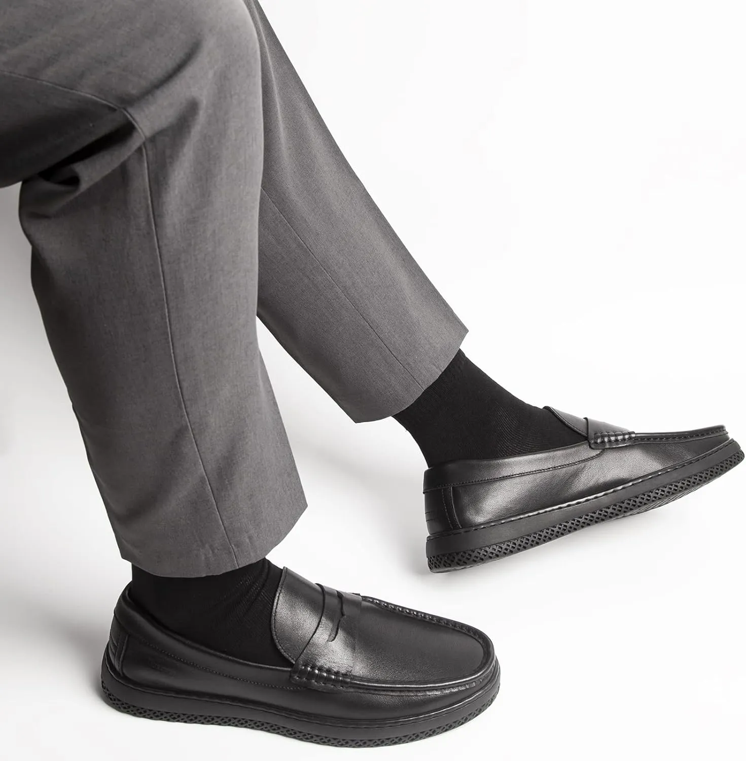 Men's Loafer Premium Genuine Leather Shoes Casual Slip on Shoes Breathable Driving Shoes