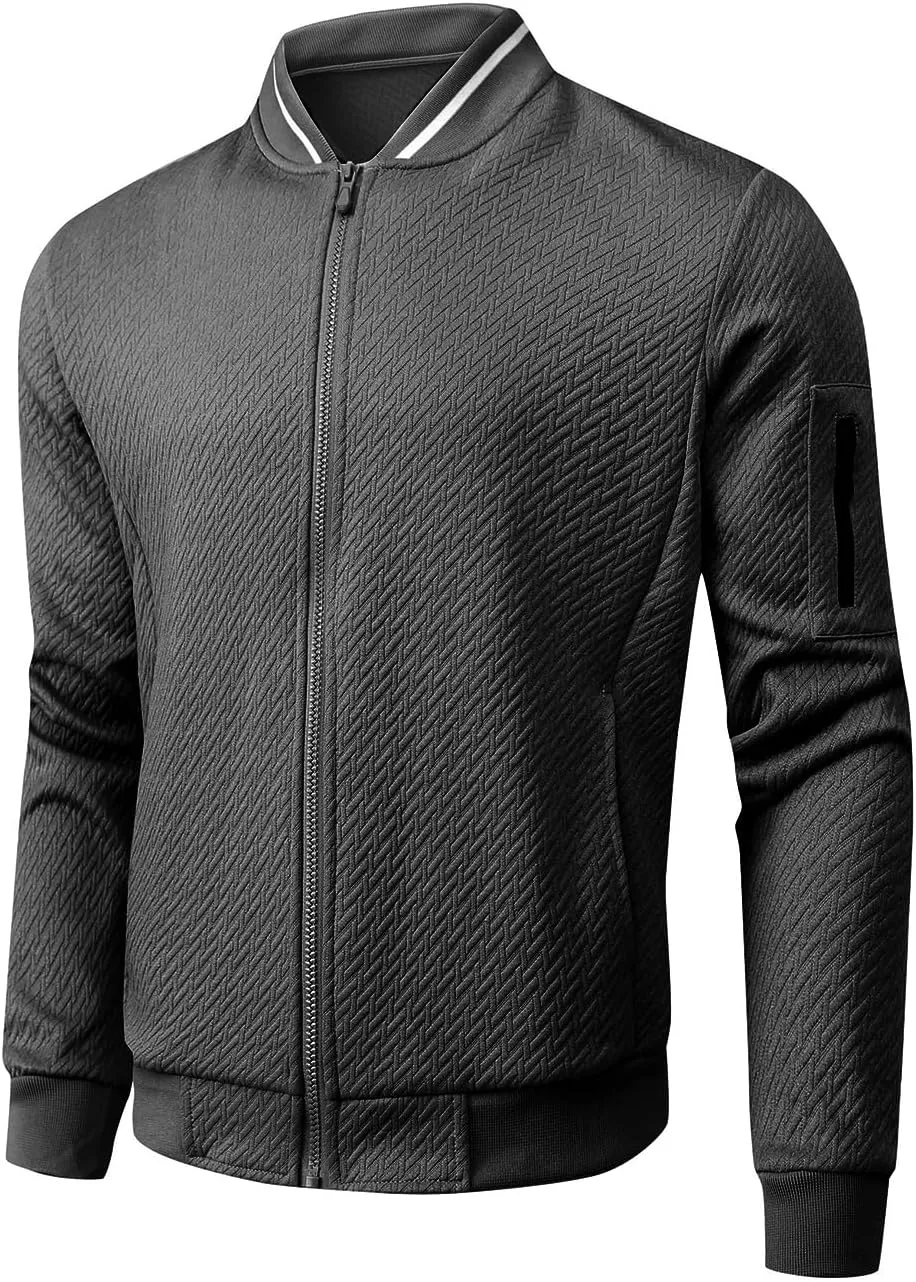 Mens Loose Fit Lightweight Jacket Casual Stylish bomber Jacket