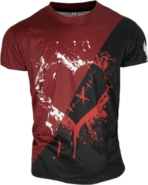 Men's Novelty Devil Graffiti Short Sleeve Tees Vintage Quirky Print T-Shirt