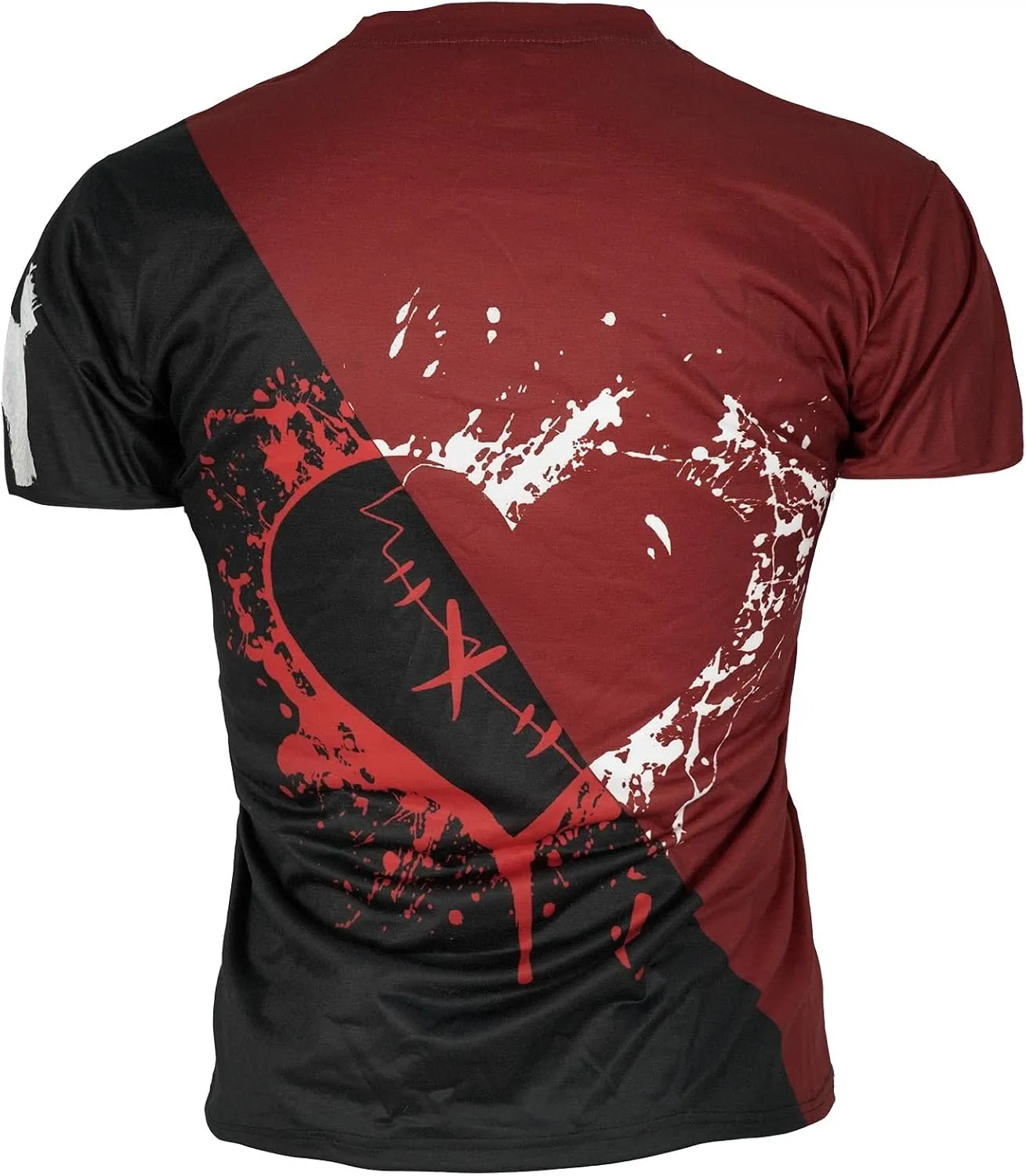 Men's Novelty Devil Graffiti Short Sleeve Tees Vintage Quirky Print T-Shirt