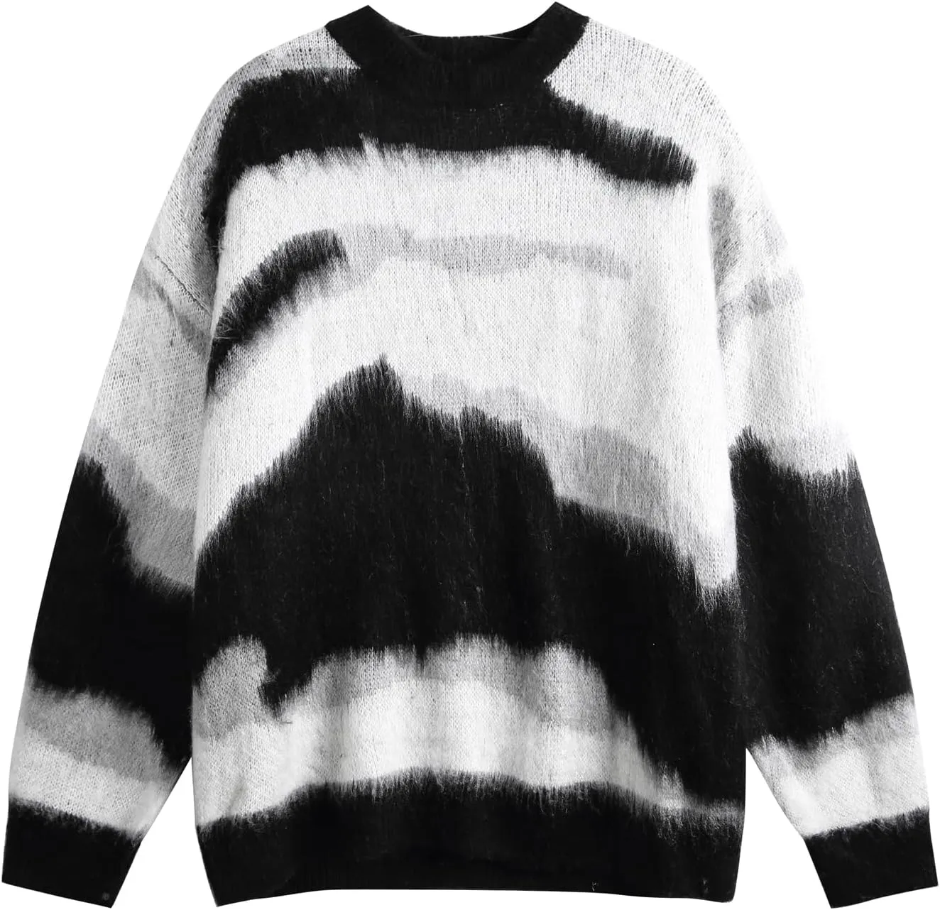 Men's Regular Fit Graffiti Sweaters Long Sleeves Soft Graphic Pullovers