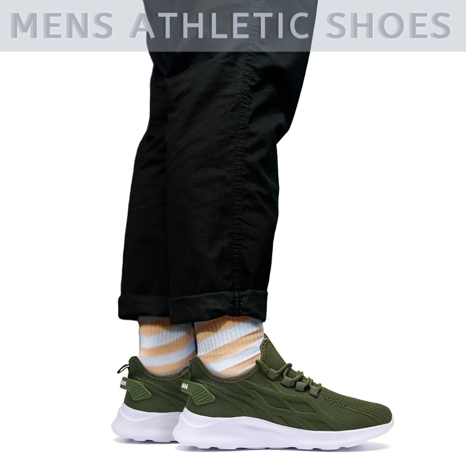 Mens Running Shoes Tennis Sneakers Walking Slip on Gym Workout Athletic Breathable Jogging Sport Casual Shoe