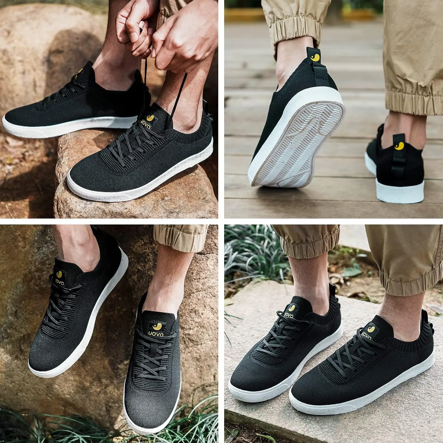 Men's Waterproof Casual Shoes Fashion Sneakers Mesh Knit Upper Breathable Comfort Athleisure Business Shoes for Male