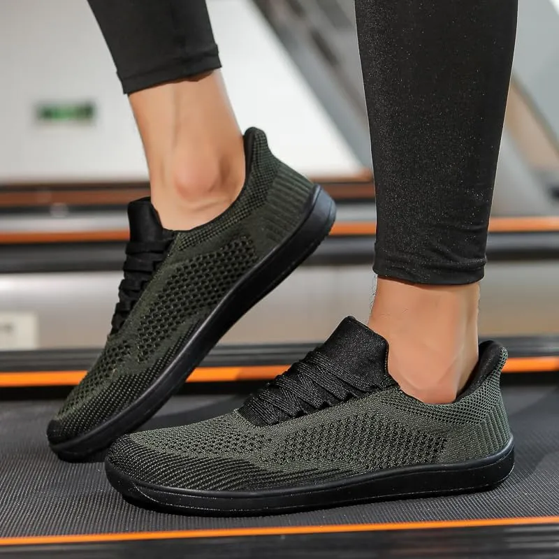 Men's Wide Toe Casual Mesh Sneakers, Barefoot Minimalist Flats, Plus Big Size, Breathable