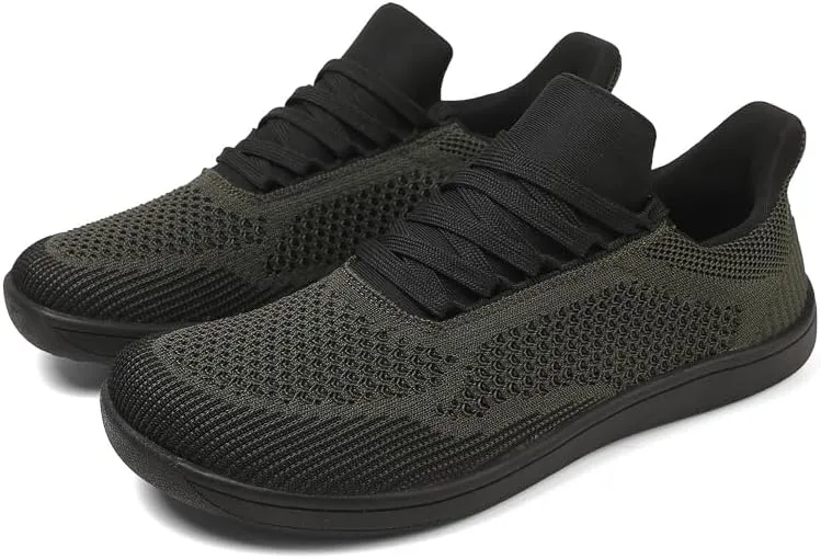 Men's Wide Toe Casual Mesh Sneakers, Barefoot Minimalist Flats, Plus Big Size, Breathable