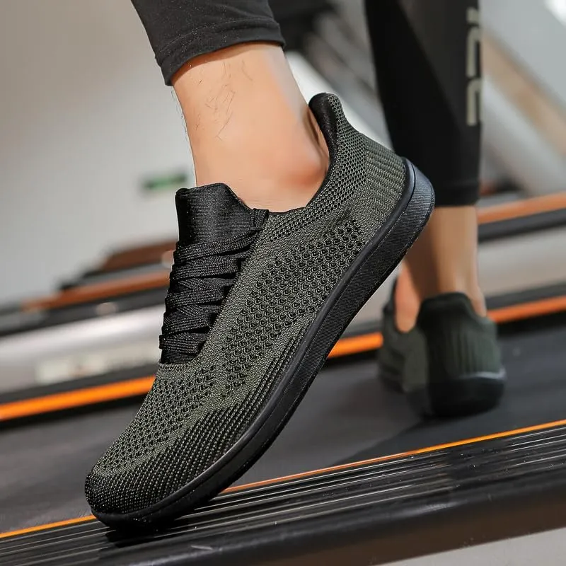 Men's Wide Toe Casual Mesh Sneakers, Barefoot Minimalist Flats, Plus Big Size, Breathable