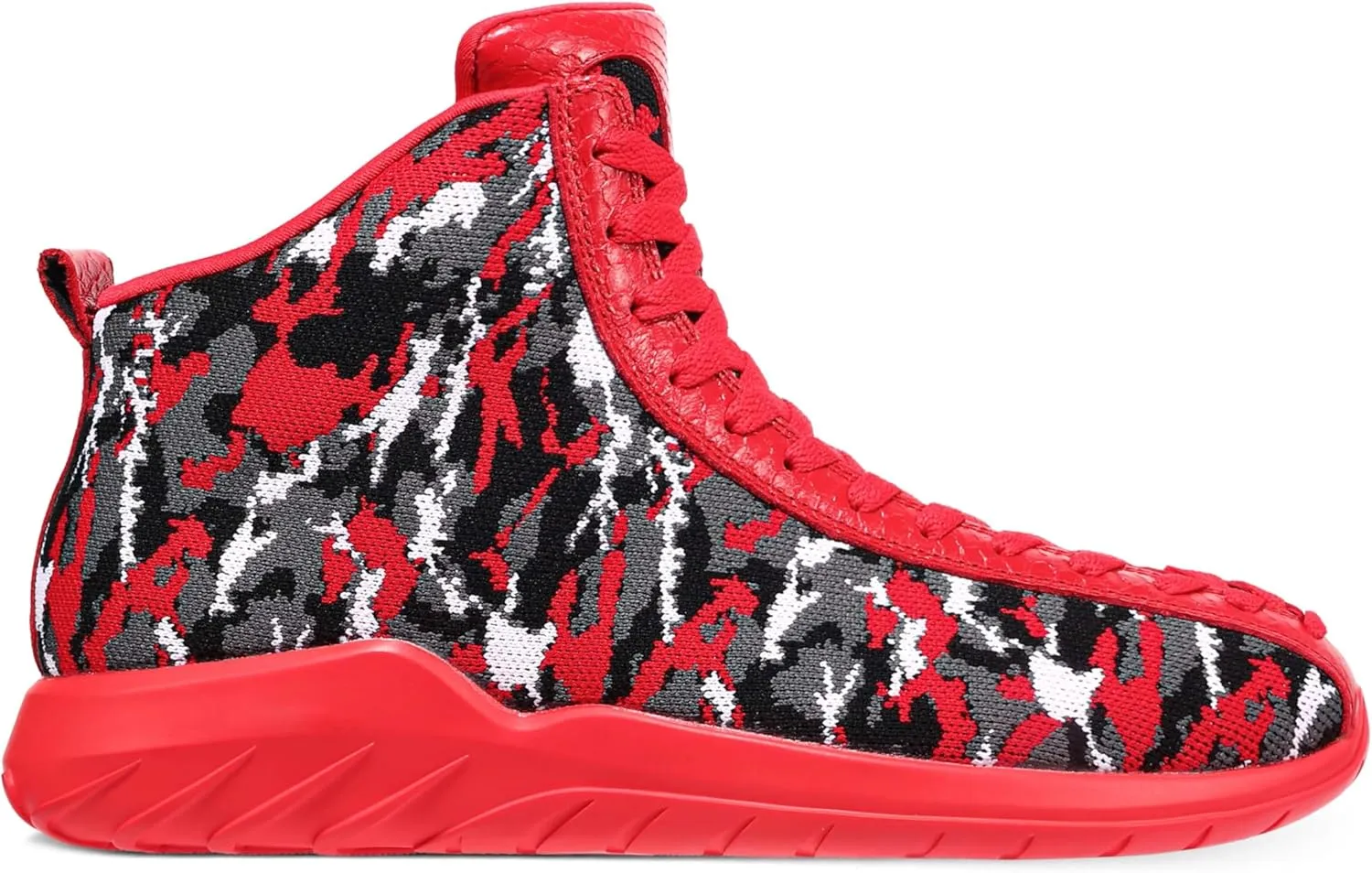 Men's Women's High Top Sneakers Unique Lace Up Lightweight Non Slip Outdoor Basketball Shoes