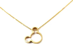 Mickey Mouse GOLD Plated Necklace Disneyland Character Toon Toy