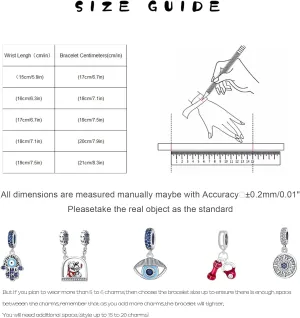 MICOO 925 Sterling Silver Snake Chain Butterfly Charms Bracelet, Evil Eye Bracelet with 5A Cubic Zirconia Bracelets for Women Birthday Gifts