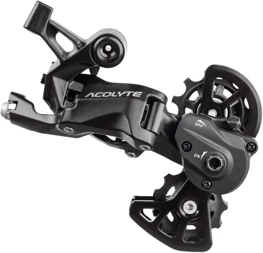 microSHIFT | Acolyte Rear Derailleur | 8 Speed | Short Cage | Black | with Spring Lock