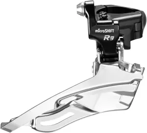 microSHIFT R9-B Triple Front Derailleur - 9-Speed, Triple, for 50/39/30 Rings, Band Clamp, Road Compatible