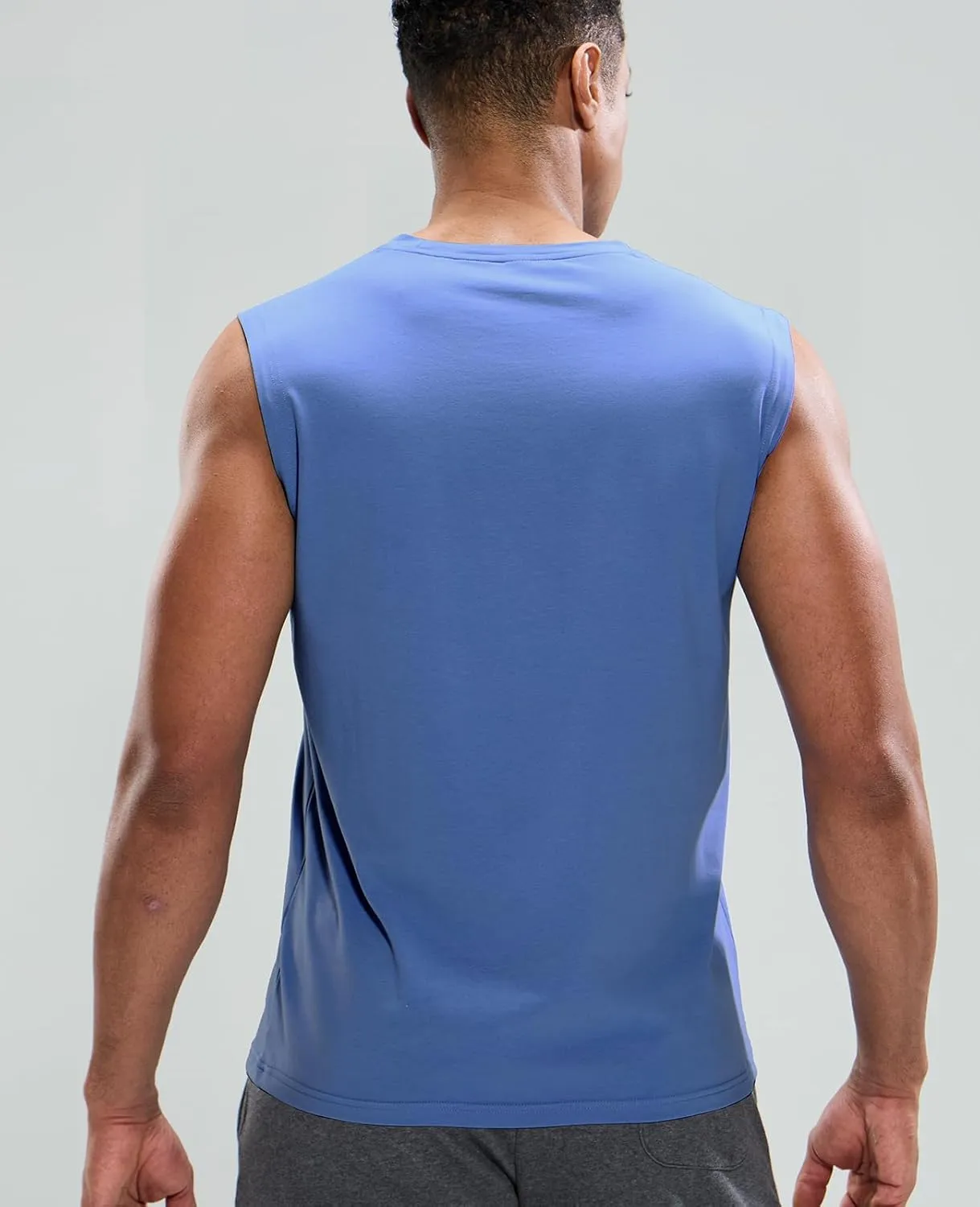 MIER Men's Tank Tops Cotton Sleeveless Muscle Shirts for Workout Running Athletic Gym Lounge Casual, Breathable