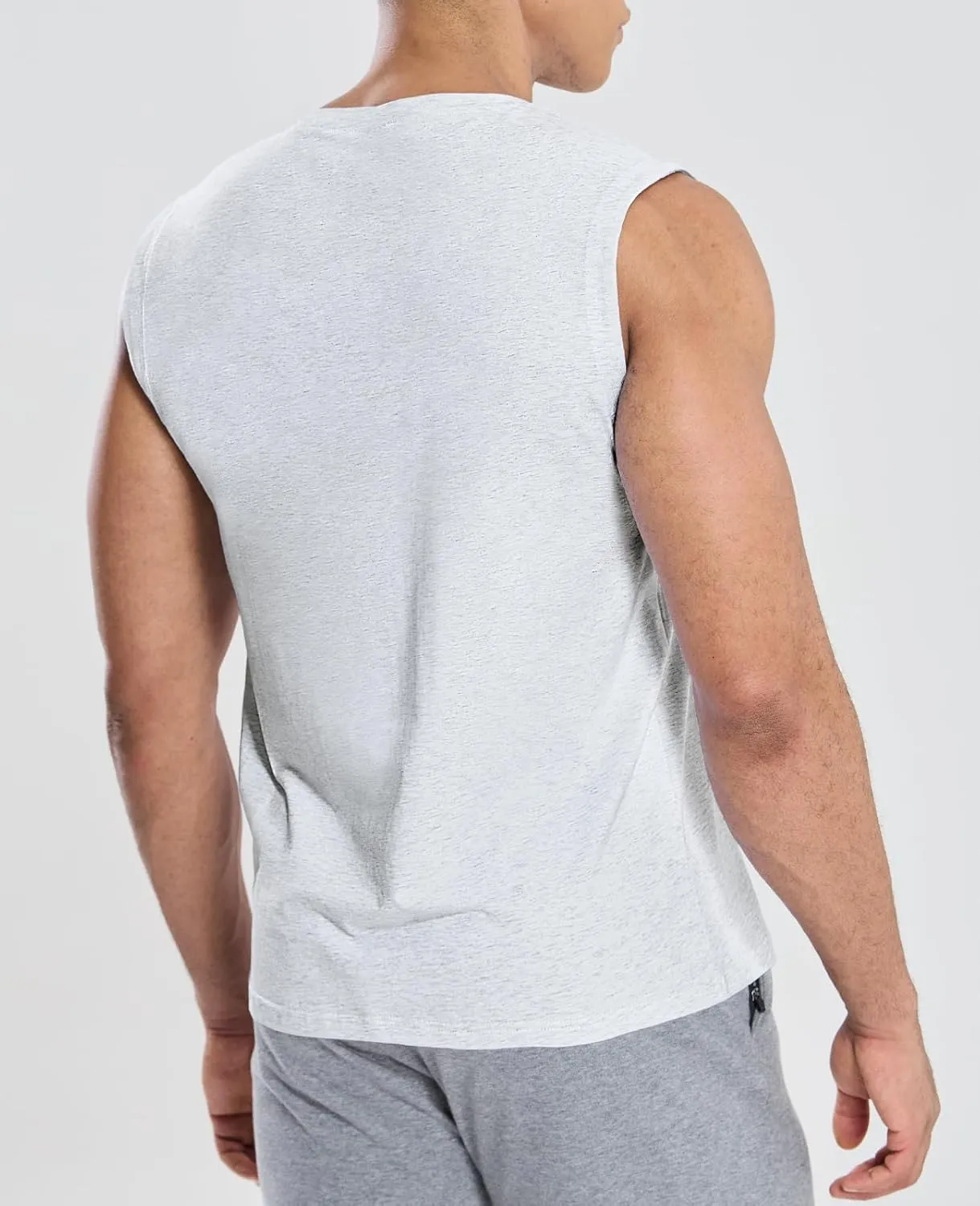 MIER Men's Tank Tops Cotton Sleeveless Muscle Shirts for Workout Running Athletic Gym Lounge Casual, Breathable