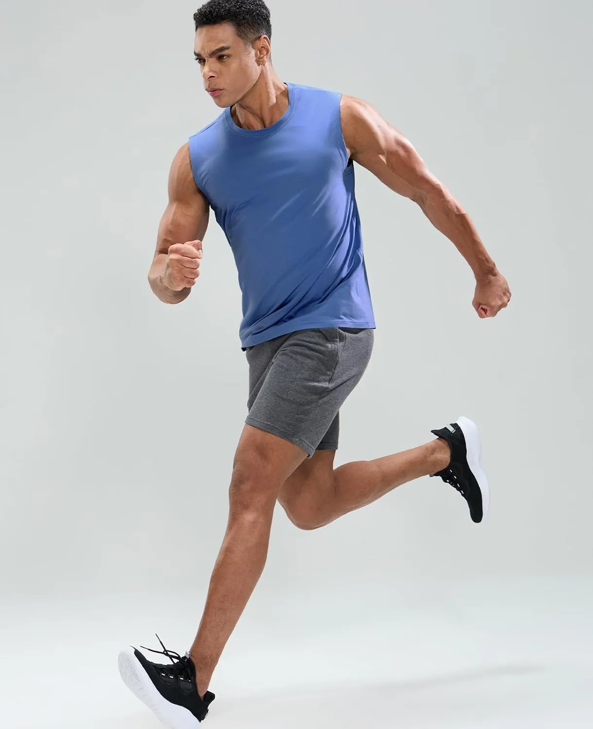 MIER Men's Tank Tops Cotton Sleeveless Muscle Shirts for Workout Running Athletic Gym Lounge Casual, Breathable