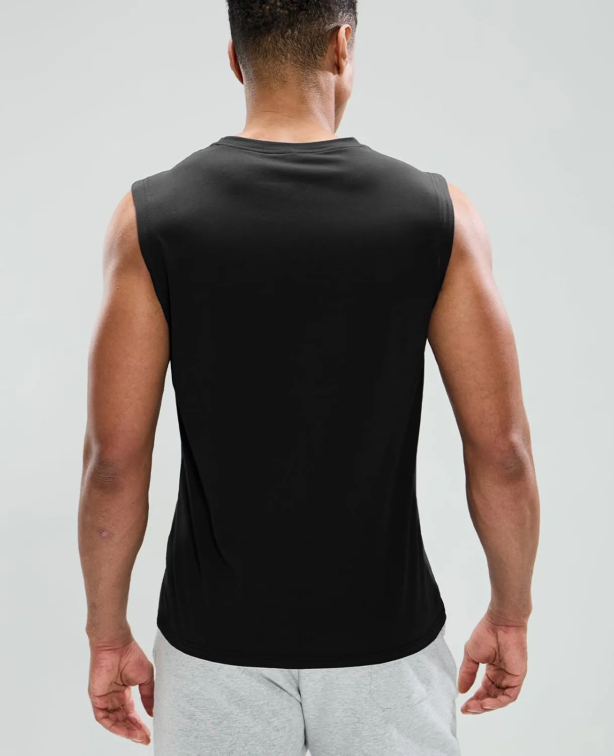MIER Men's Tank Tops Cotton Sleeveless Muscle Shirts for Workout Running Athletic Gym Lounge Casual, Breathable