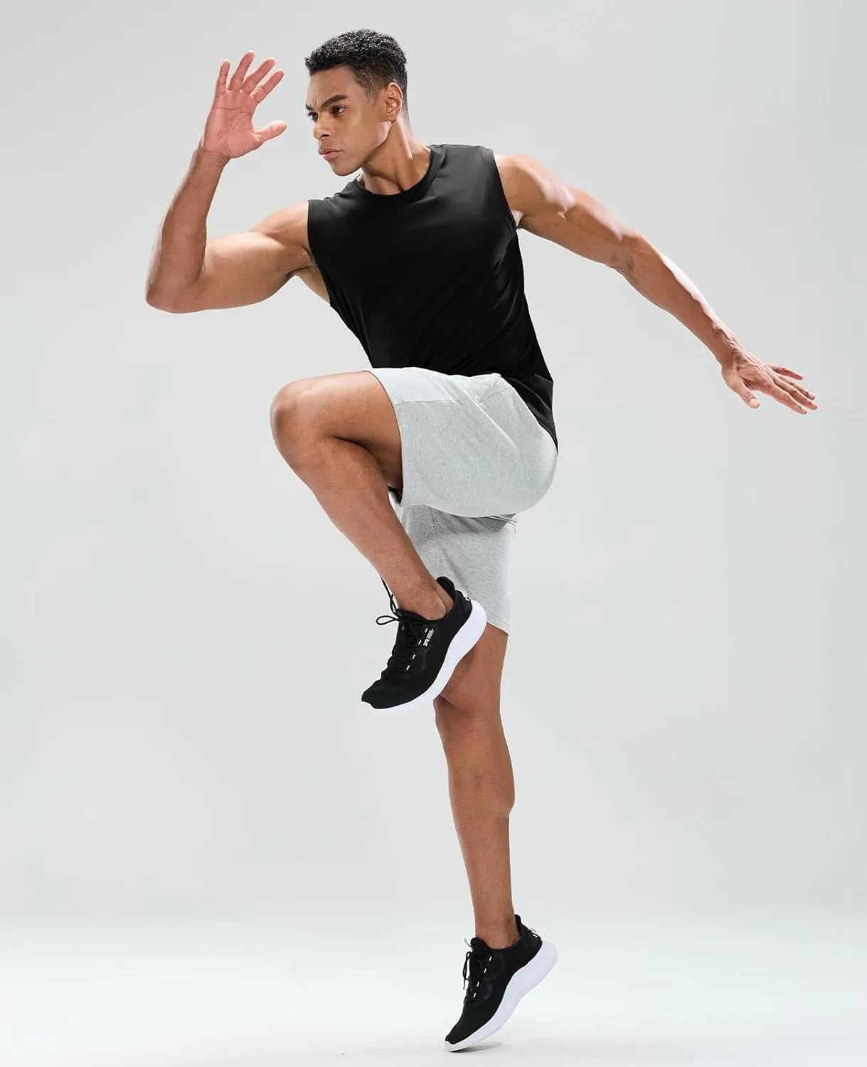 MIER Men's Tank Tops Cotton Sleeveless Muscle Shirts for Workout Running Athletic Gym Lounge Casual, Breathable