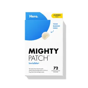 Mighty Patch™ Invisible  Patch – The Barely-There Daytime Hydrocolloid Acne Pimple Patch for Covering Zits and Blemishes, Tapered Edges Designed to Blend Into Skin (72ct)