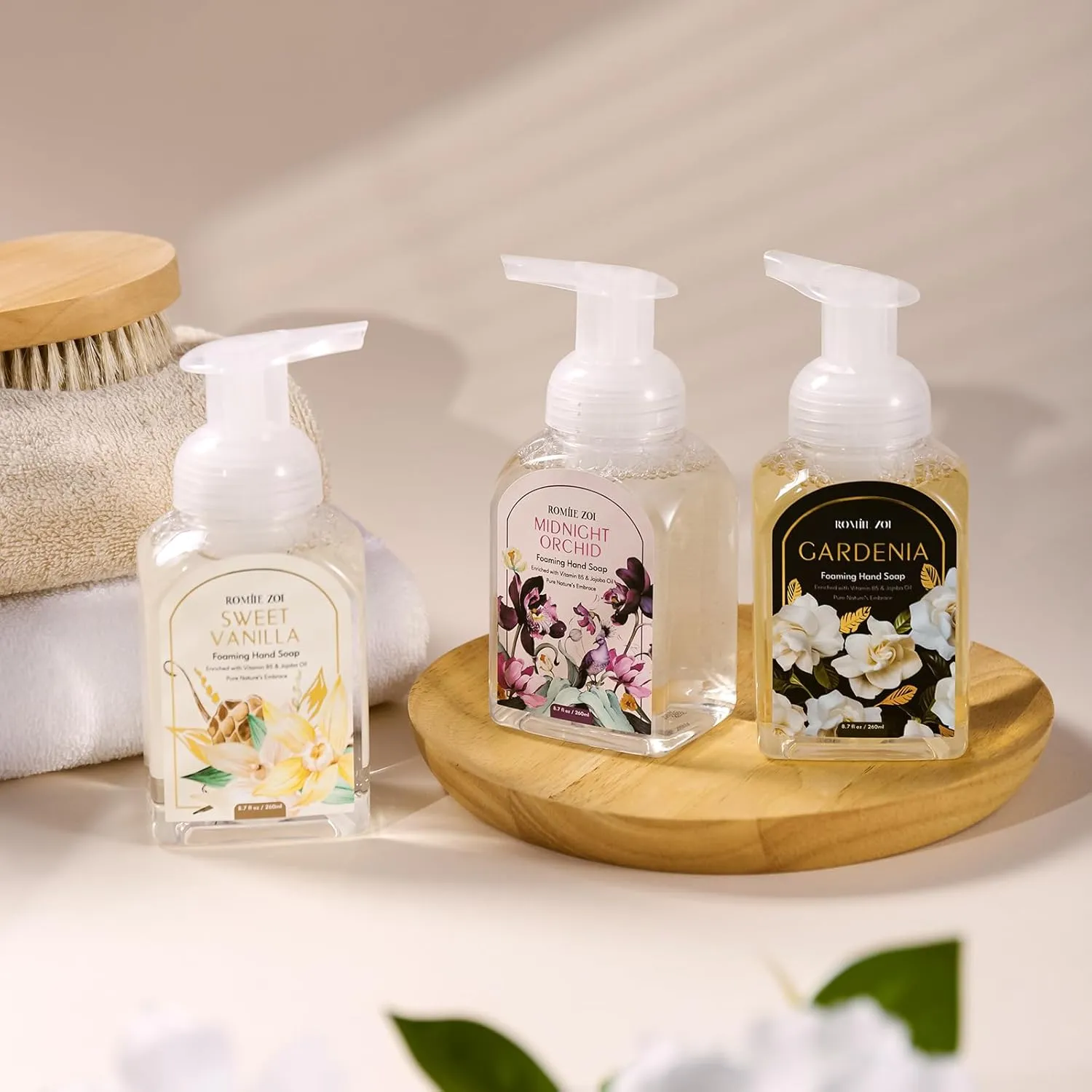 Mini Foaming Hand Soap - Pack of 3 - Orchid, Sweet Vanilla, Gardenia - 260 ML/ 8.7 FL. OZ Each
