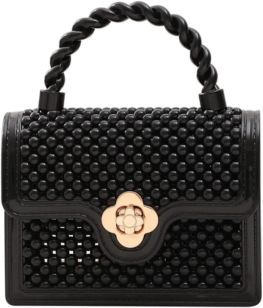 Mini Jelly Bag Fashion Candy Color Handbag with Chain Strap Pvc Shoulder Bags for Women Small Crossbody Bag