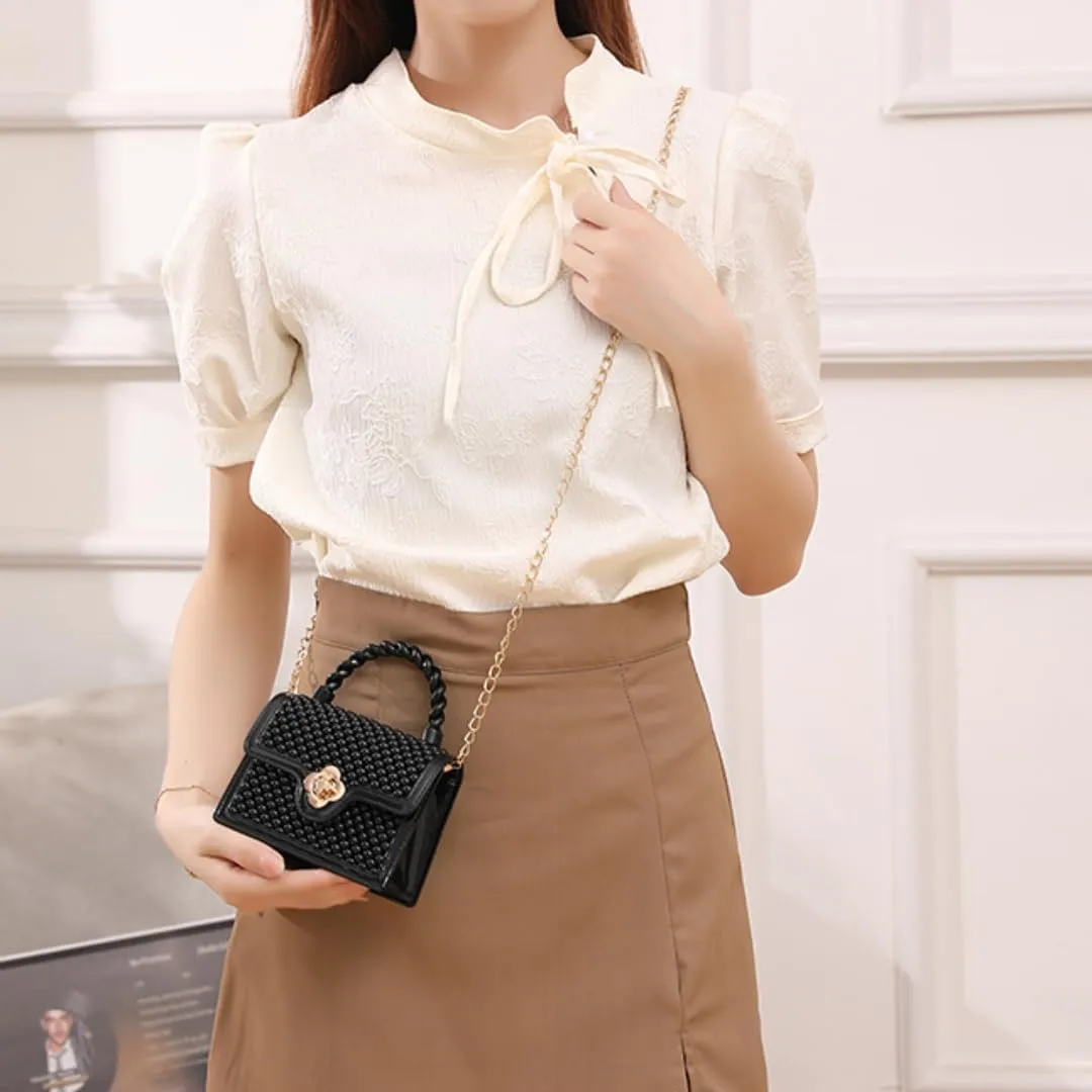 Mini Jelly Bag Fashion Candy Color Handbag with Chain Strap Pvc Shoulder Bags for Women Small Crossbody Bag