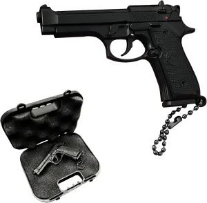 Mini Tactical Key Rings,Metal Gun Model Keychain Pendants,Cool Fidget Gift for Men/Son/Men Soldier,Non-Functional Decoration