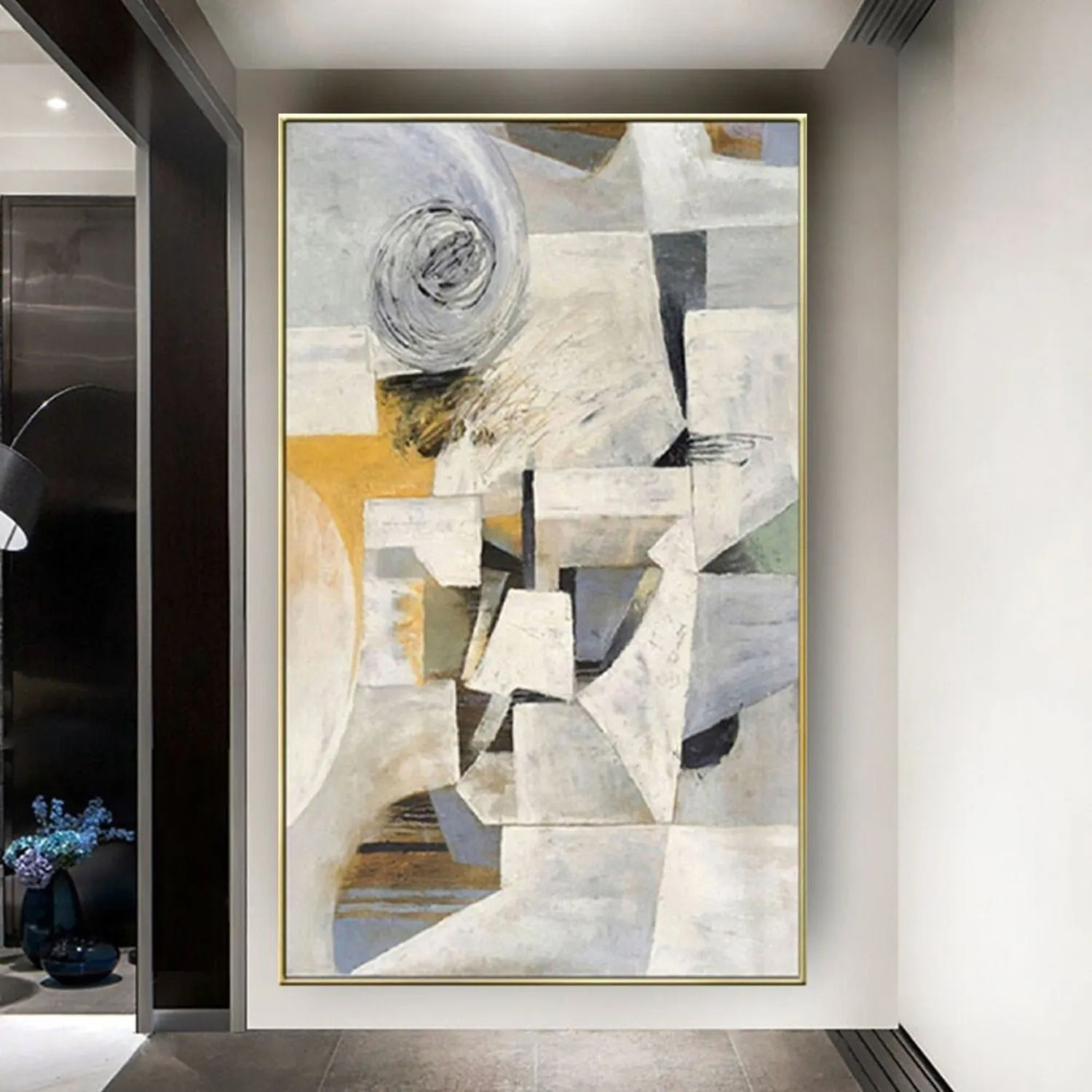 Minimalist 100% Hand Painted Abstract Canvas Art