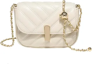 Mn&Sue Crossbody Bags for Women Fashion Quilted Purse Small Shoulder Bag with Adjustable Chain Ladies Clutch