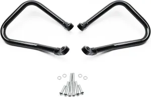 MoKitDora Rear Bolt-on Saddlebag Guard Crash Bar Compatible with 2018 Up Harley Softail Heritage Classic FLHC FLHCS, Black