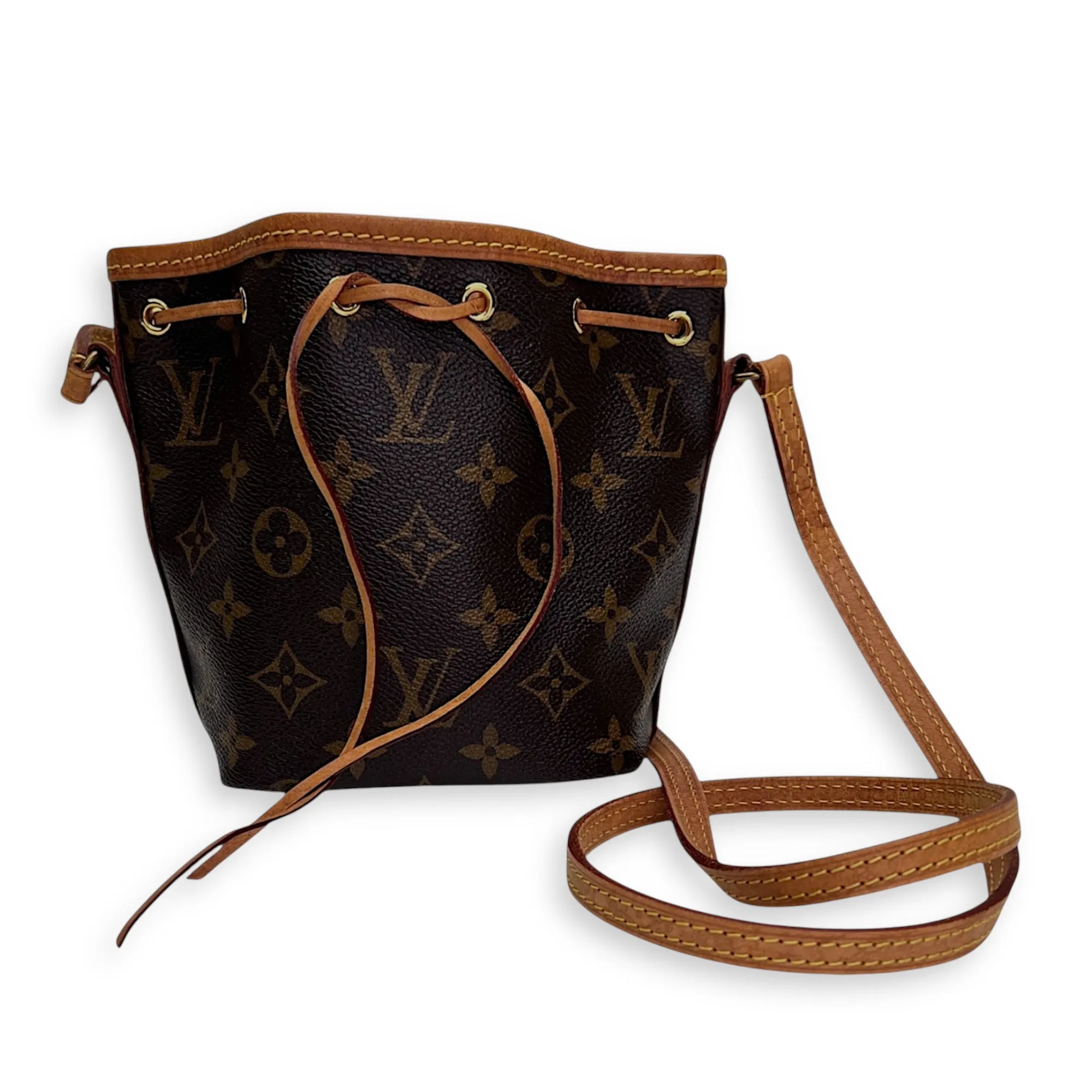 Monogram Nano Noe Nano Crossbody bag in Coated canvas, Gold Hardware