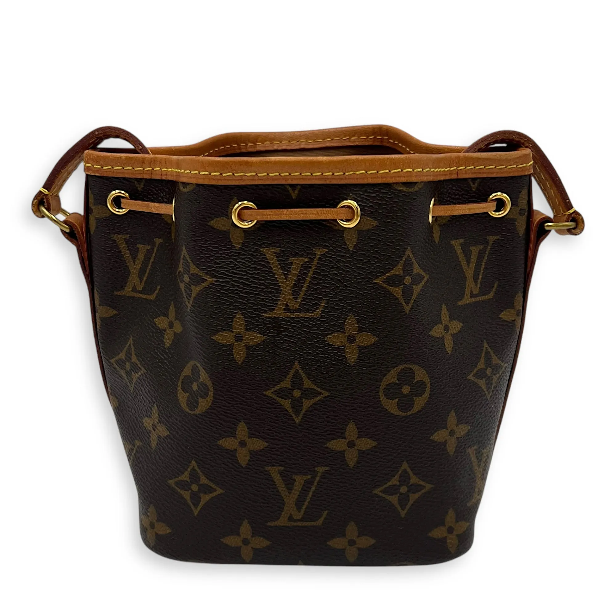 Monogram Nano Noe Nano Crossbody bag in Coated canvas, Gold Hardware