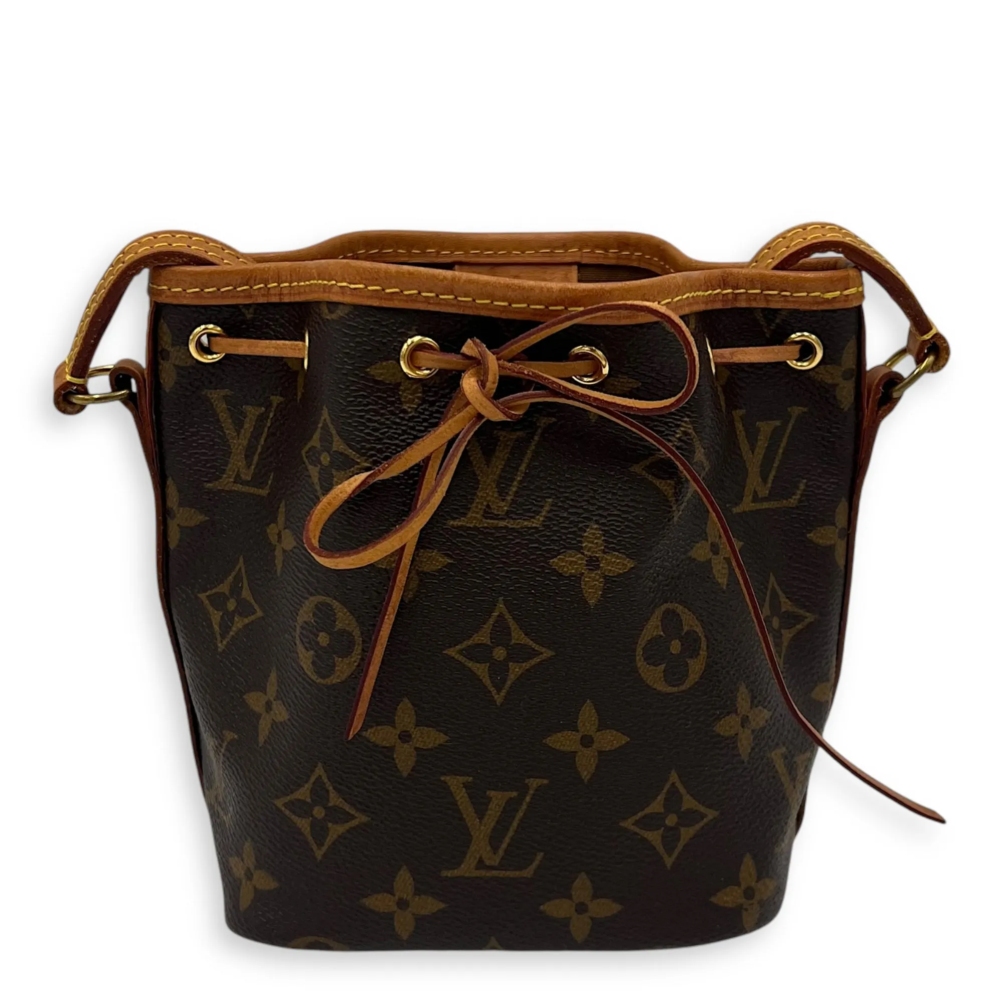 Monogram Nano Noe Nano Crossbody bag in Coated canvas, Gold Hardware