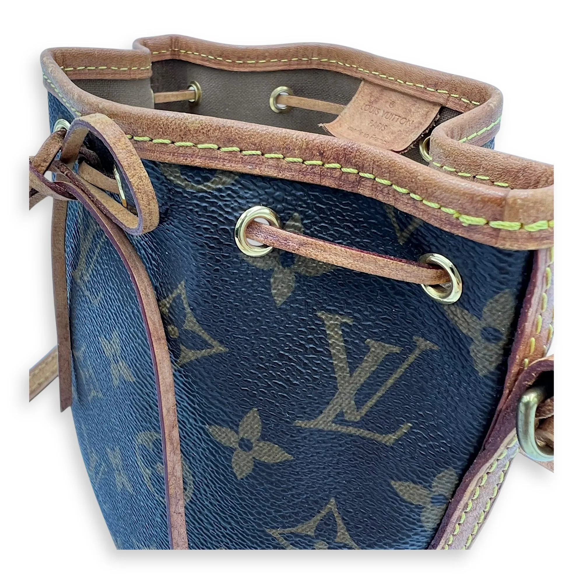 Monogram Nano Noe Nano Crossbody bag in Coated canvas, Gold Hardware
