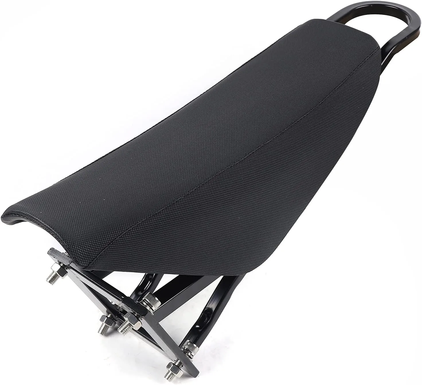 Motorcycle Bicycle Luggage Rear Seat Saddle, PU Iron Electric Mountain Bike Stealth Bomber Beach Cruiser Motorcycle Saddle